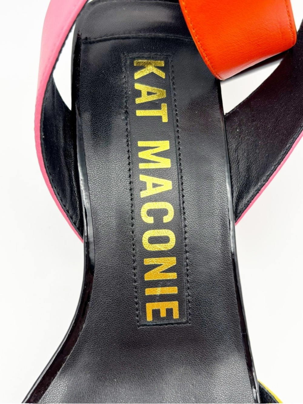 Colorblock Studded Block Heel Sandal - Multi - Picture 14 of 15
